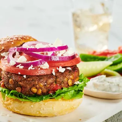 Lentil & Beef Burger