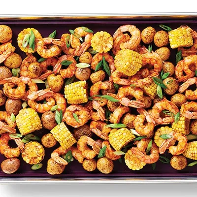 Louisiana-Style Sheet Pan Prawns