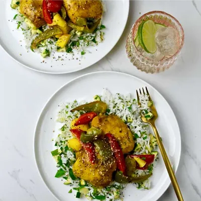 Sheet Pan Mango Chicken