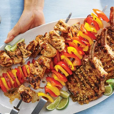 Grilled Maple Miso Chicken Skewers