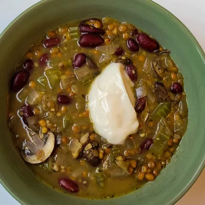 Mushroom Lentil & Bean Stew