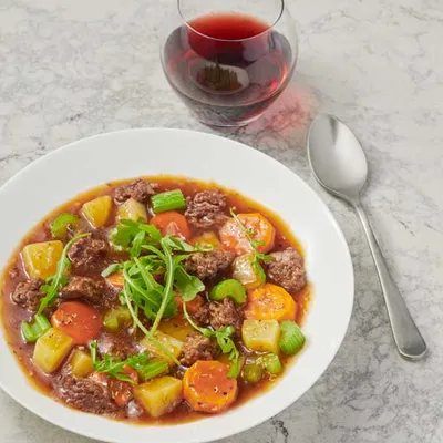 Quick Rosemary & Garlic Beef Stew
