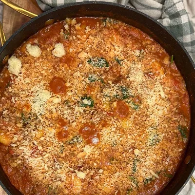 Rosée Gnocchi with Italian Meat Sauce 