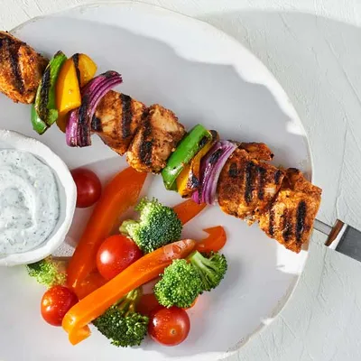 Sassy Yogurt Chicken Kebabs