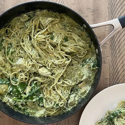Spinach & Artichoke Spaghetti 