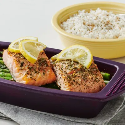 4 Minute Salmon and Asparagus