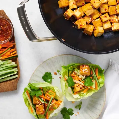 Sweet Chili Tofu Salad Cups